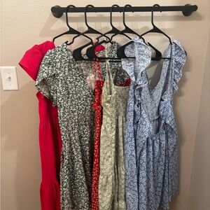 Bundle of 5 ~ Floral and Solid Color Dress Collection